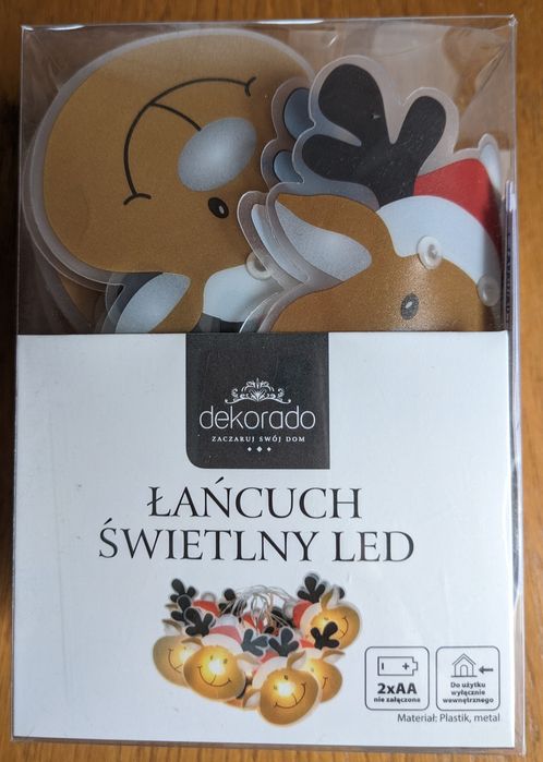 Łańcuch świetlny LED, renifery