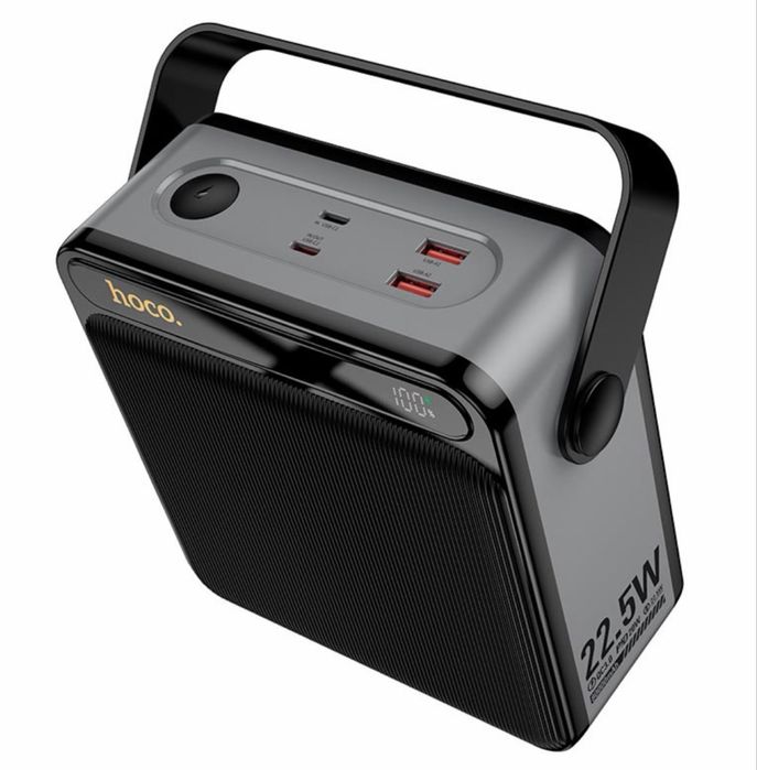 Павербанк 80000mAh Hoco J161 Швидка зарядка 22.5W Потужний Power Bank з великою LED лампою ліхтарем
