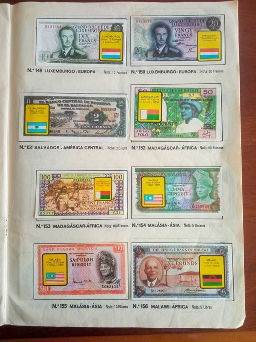 [Caderneta Completa] Notas de Banco de Todo o Mundo