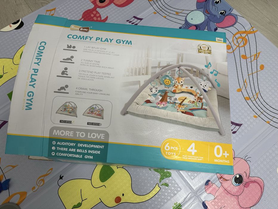 Ігровий килимок з мякими бортиками для найменших