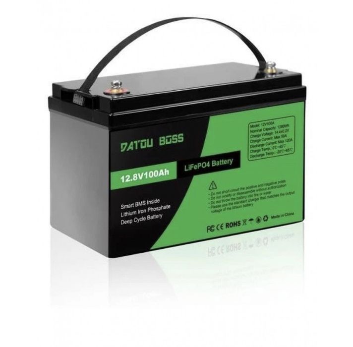 LiFePO4 12V 100Ah Акумулятор Datouboss, BMS, 1280Wh
