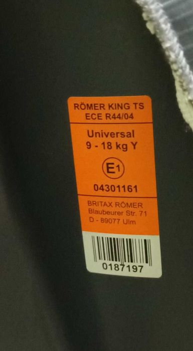 Cadeia auto Britax Romer dos 9 aos 18 kgs