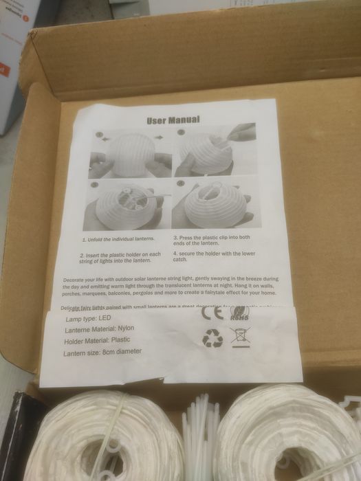 Lampion LED 50 sztuk papierowych chińskich lampionów lampki LED