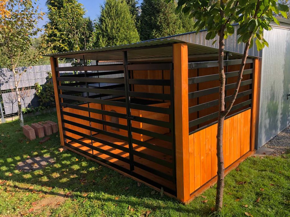 Kojec dla psa panel +drewno_dostawa