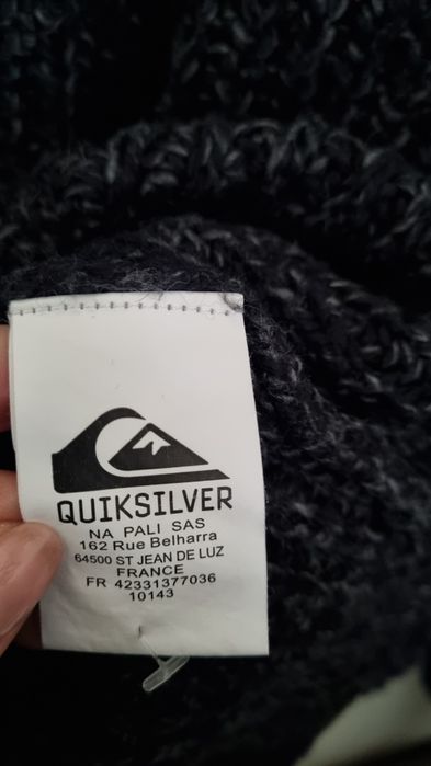 Granatowy sweter męski gruby quiksilver L