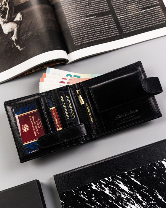 portfel skórzany ptn 22305l-vt-e-2589 black-red