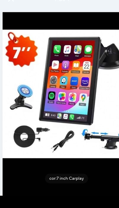 Multimédia 7 polegadas. Novo