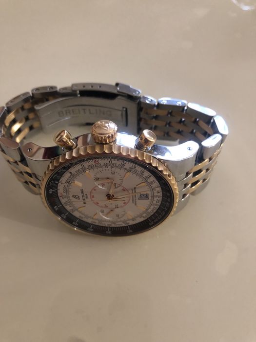 Breitling Montbrillant Légende Chronograph 18K Rose Gold Steel 47mm