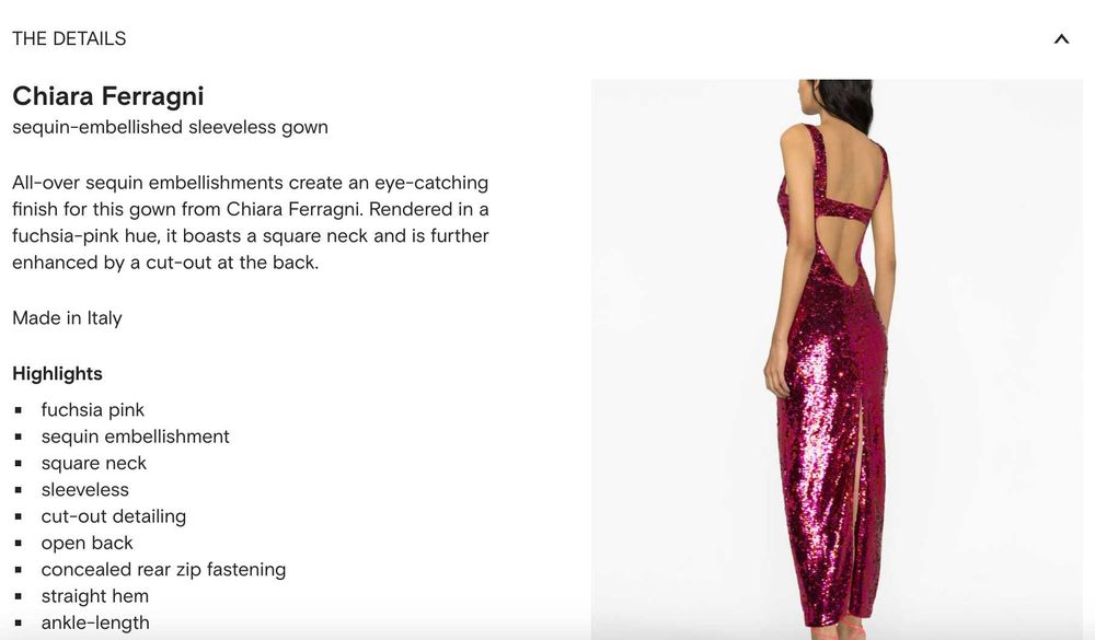Vestido original Chiara Ferragni Novo/Nunca Usado com etiqueta