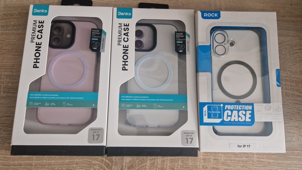 Case oryginalne Rock, Benks do Iphone 17 + Szkło 2,5D 9H GRATIS
