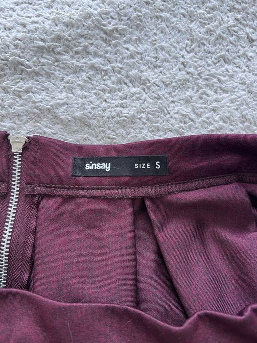 Spódnica bordowa Sinsay S