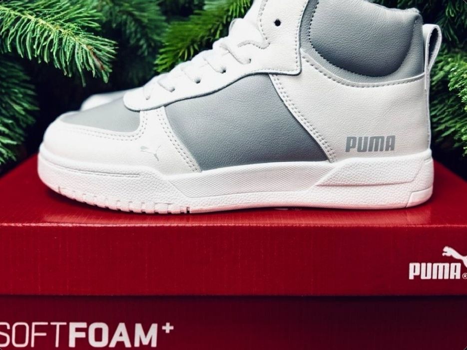 Жіночі зимові білі кросівки Puma/натуральная кожа/женские ботинки пума