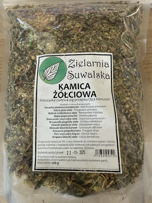 Kamica żółciowa Zielarnia Suwalska 500g