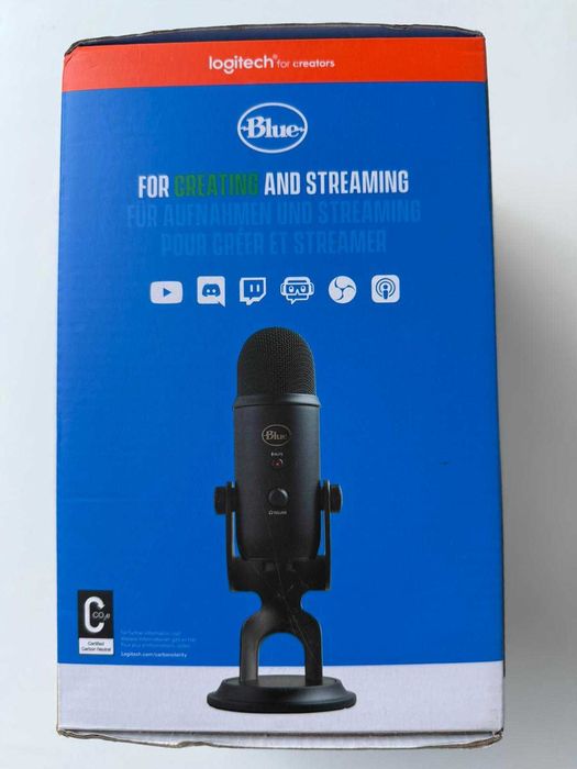 Logitech Blue Yeti USB Condenser Microphone for PC/Mac – Blackout Edition – New!64750637203075123