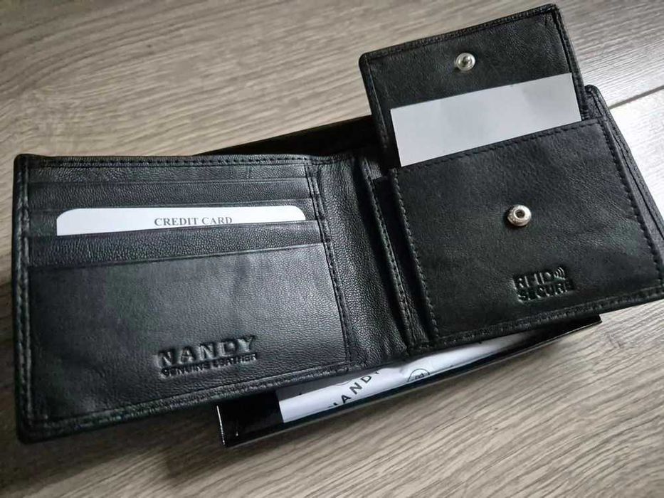 Portfel Skórzany Męski NPM-GTN-66 RFID Slim - nowy