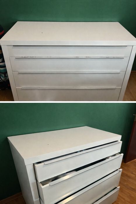 Dormitorio com cama, criado e comoda
