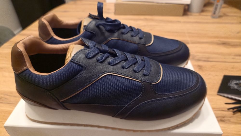 Sneakersy Wittchen ekoskóra granat brąz