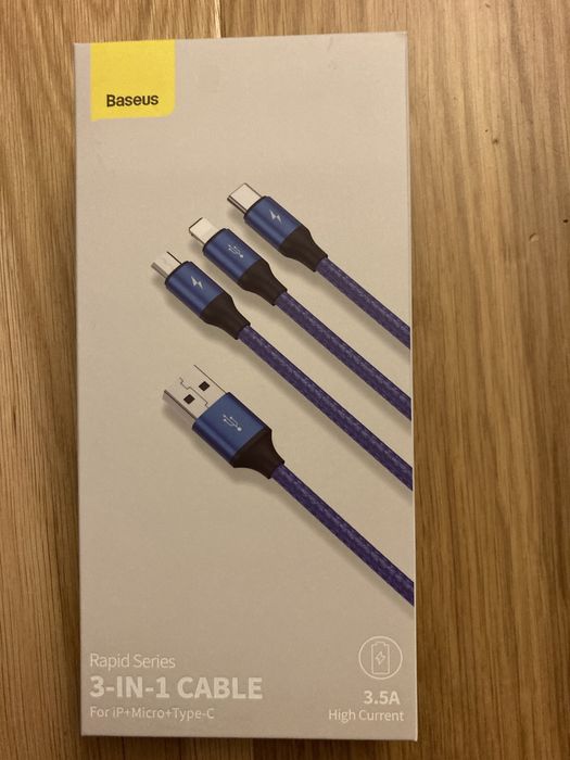 Kabel USB - USB typ C / microUSB / Lightning Baseus 1,5 m