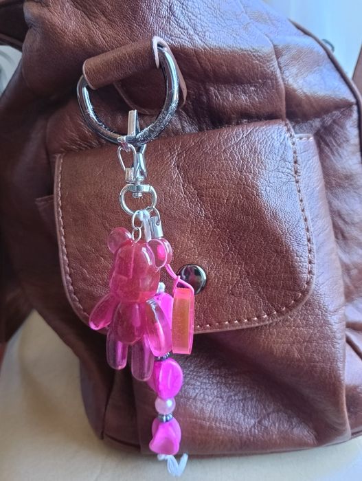 Bag charm artesanal urso