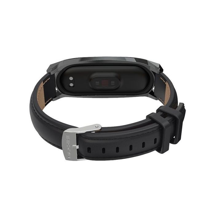 Pasek Skórzany Herms Do Xiaomi Mi Band 5 / 6 Black