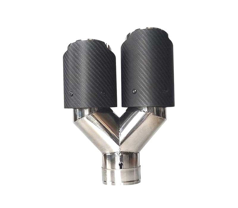 PONTEIRA DE ESCAPE CARBONO DUPLA DIREITA LOOK AKRAPOVIC