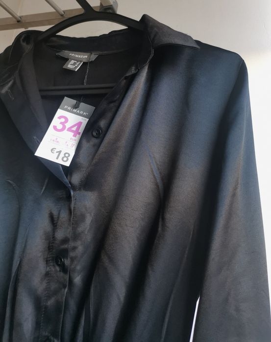 Vestido preto acetinado - Novo c/etiqueta!