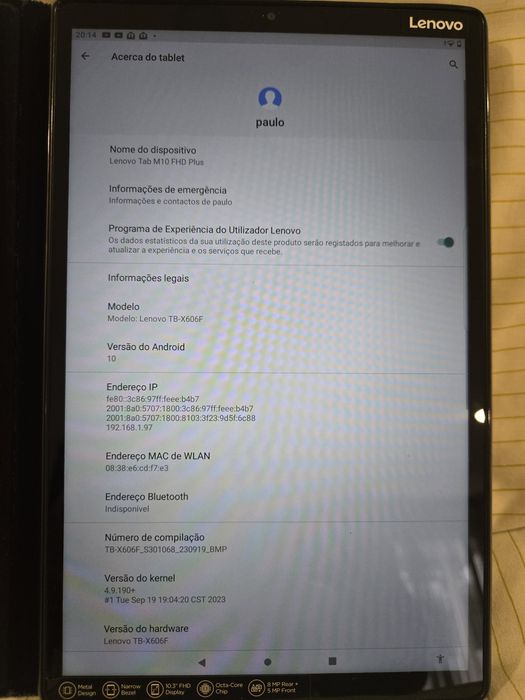 Tablet lenovo TB-X606F em otimo estado