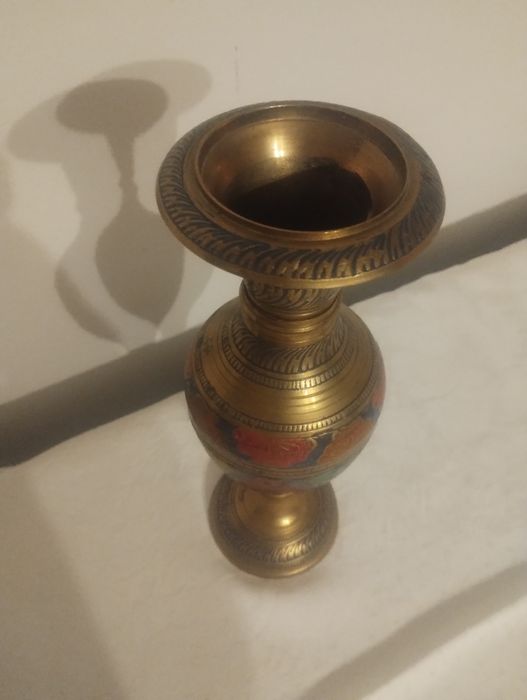 Flakon z mosiądzu malowany z motywem Indiańskim