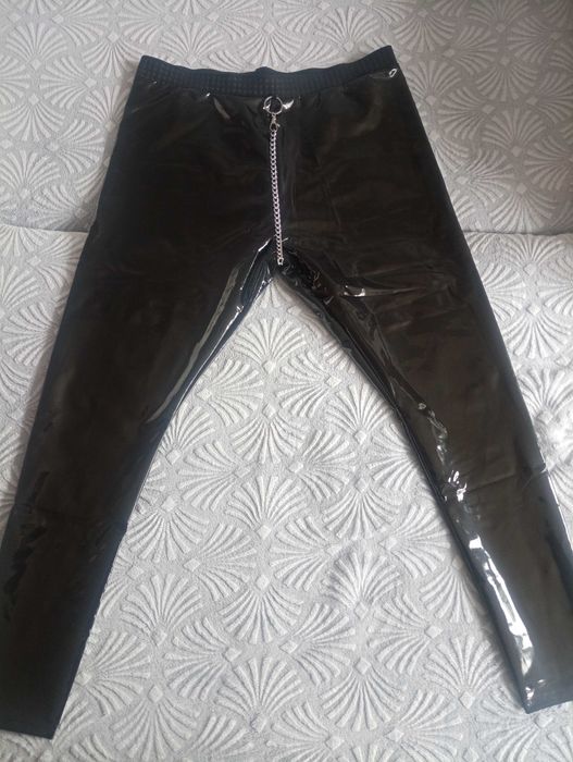 Legginsy Latex z łancuchem,XL