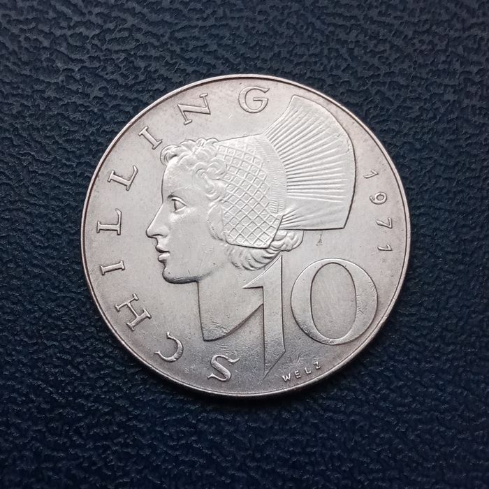 Австрія 10 Шиллінг 1971 р. Срібло. Сохран.