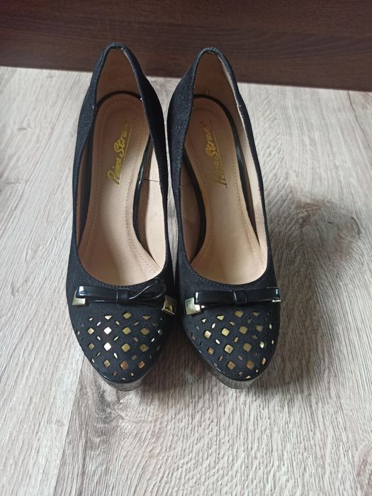 Buty szpilki czółenka platforma skóra Nowe 37
