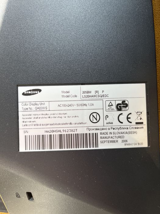 Monitor Samsung 205BW 20” – sprawny