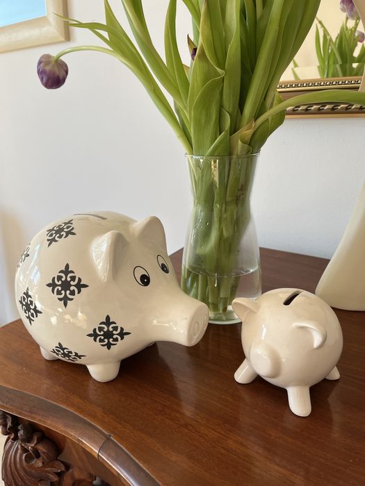 2 x świnka skarbonka