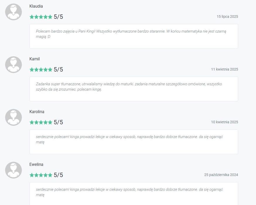 Korepetycje matematyka Online OSTATNIE TERMINY 2026