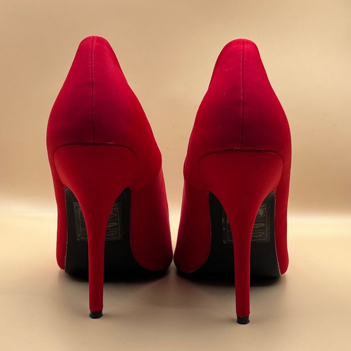 Вечерние Туфли лодочки красные на шпильке