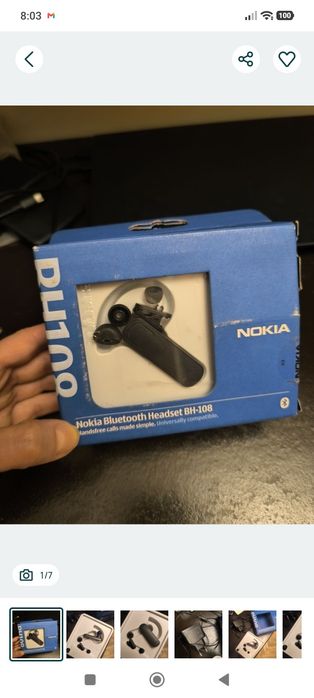 Słuchawka bezprzewodowa marki Nokia model BH108na Bluetooth