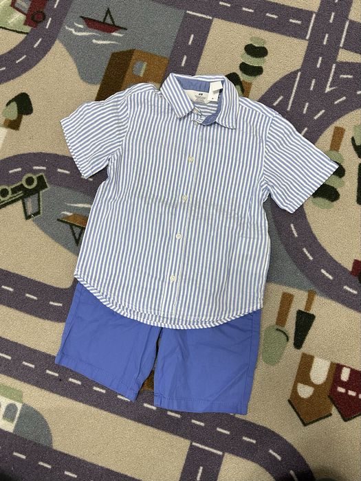 Рубашка та шорти (комплект) h&m 116-122