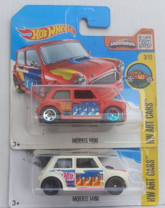 Conj 2 hot wheels sairam no ano 2015 morris mini