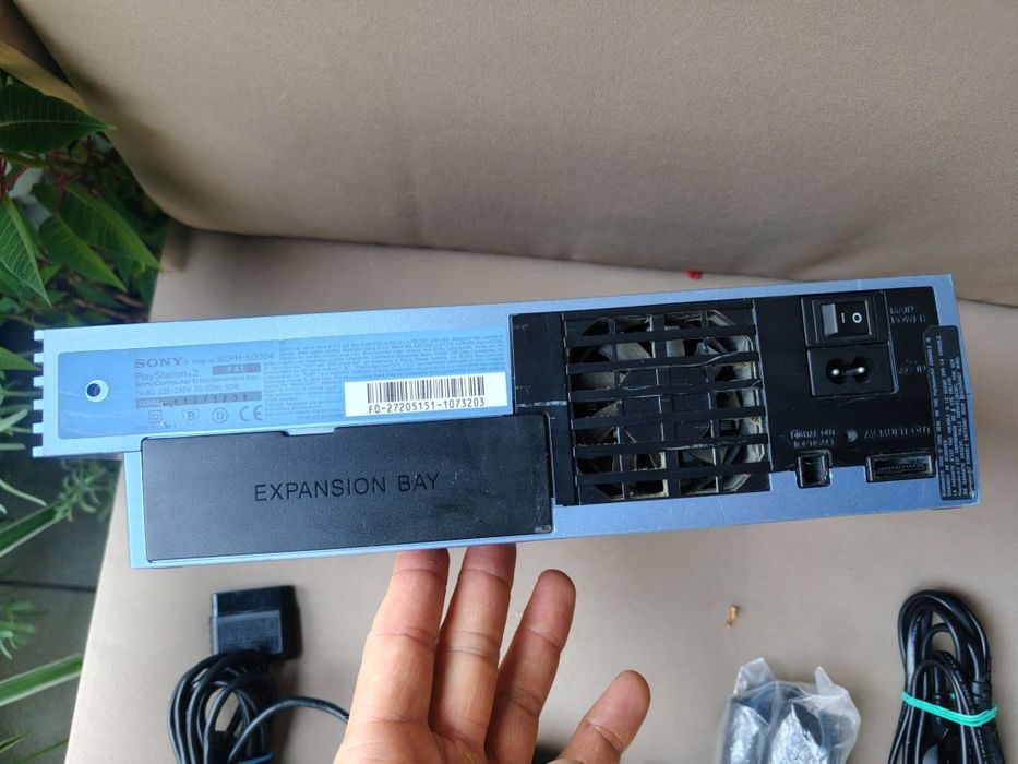 Konsola PlayStation 2 Ps2 FAT Model Scph-50004 PAL Aqua Blue  Pad Dualschock 2  Karta 8mb okablowanie Oryginalny zestaw Sony