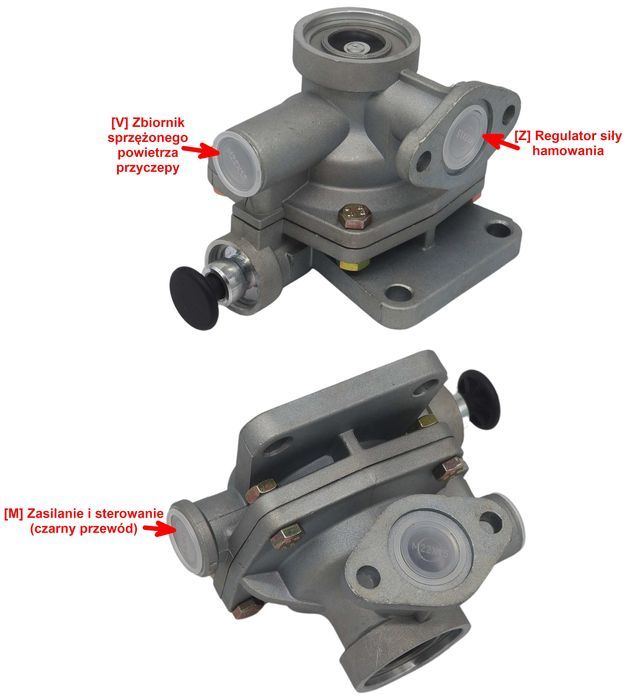 ZAWÓR STERUJĄCY HZS-2+regulator siły hamowania PRZYCZEP D35 D47[8279]