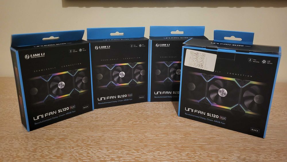 6 Lian Li UNI Fan SL120 RGB Fans + Controller64284285881473120