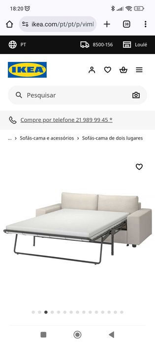 Sofá-cama IKEA VIMLE 2 lugares – ótimo estado, confortável e versátil