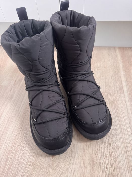 Czarne śniegowce ocieplane 38 39 mohito 24,5cm