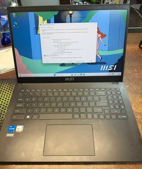 777/ Laptop MSI Modern 15H i5 512gb SSD 8gb RAM win11