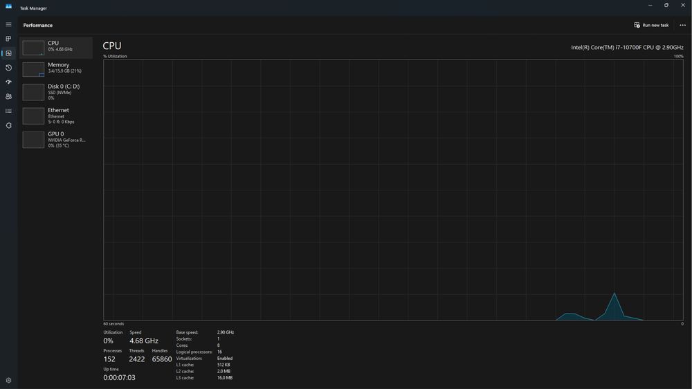 Komputer RTX 2060 i7 10700F 16Gb 3600Mhz