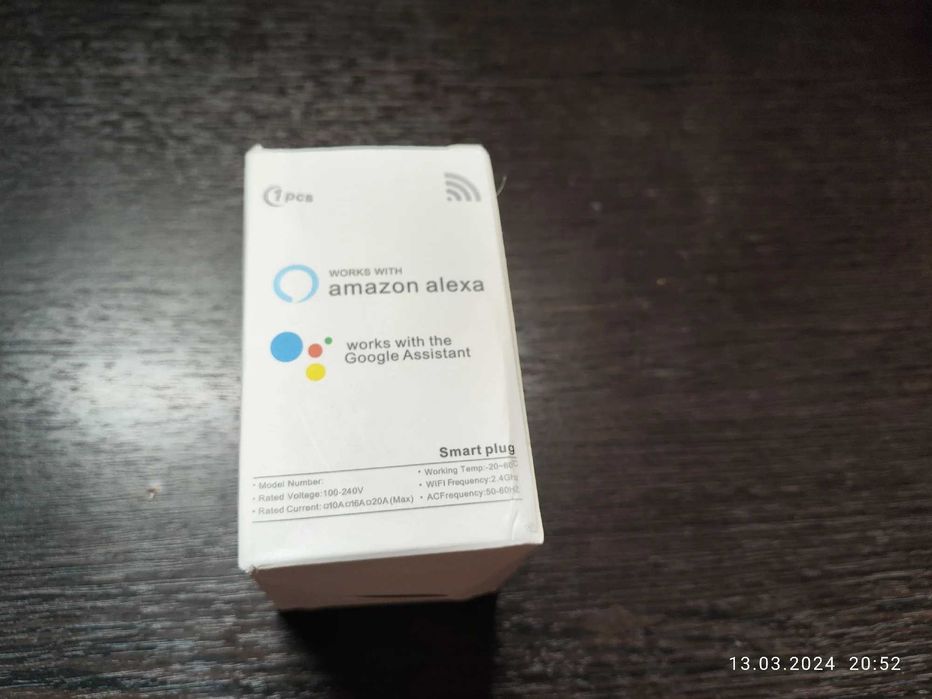 Умная Wi-Fi розетка, счетчик энергии Tuya Smart подключение к телефону