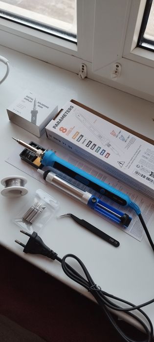 Електричний Паяльник 100Ват з дисплеєм 6 в 1