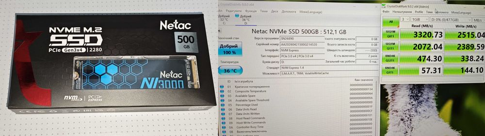 SSD M2 NVMe 2280 SATA2.5 128/250/500/1000 ГБ PCI-e 3.0  швидкісні ssd