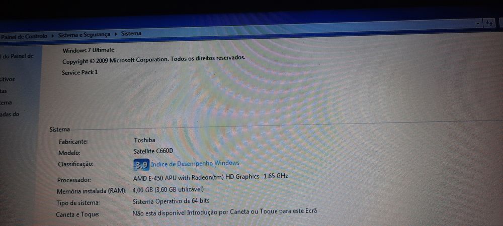 Computador portátil Toshiba