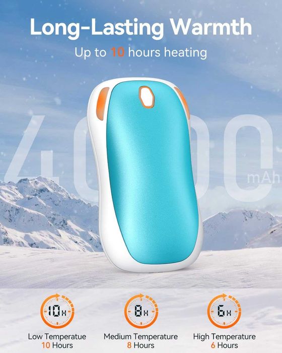 Aquecedor de mãos,regulável em 3 temperaturas,  USB C recarregável